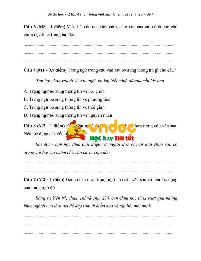 de thi hoc ki 2 tieng viet lop 4 chan troi sang tao theo thong tu 27 de 4 h1*585742