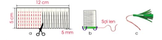 Hình vẽ sau mô tả nội dung nào khi làm đèn lồng?