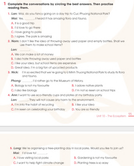 Sách bài tập tiếng Anh 11 Global Success Unit 10 Speaking