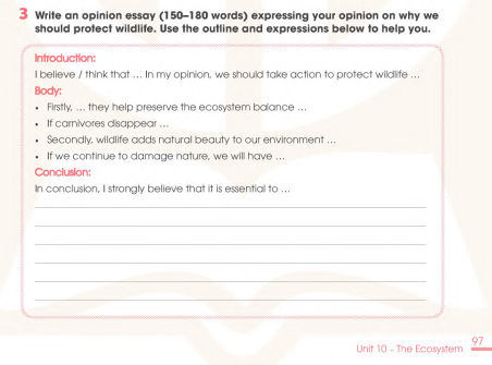 Sách bài tập Tiếng Anh 11 Global Success Unit 10 Writing