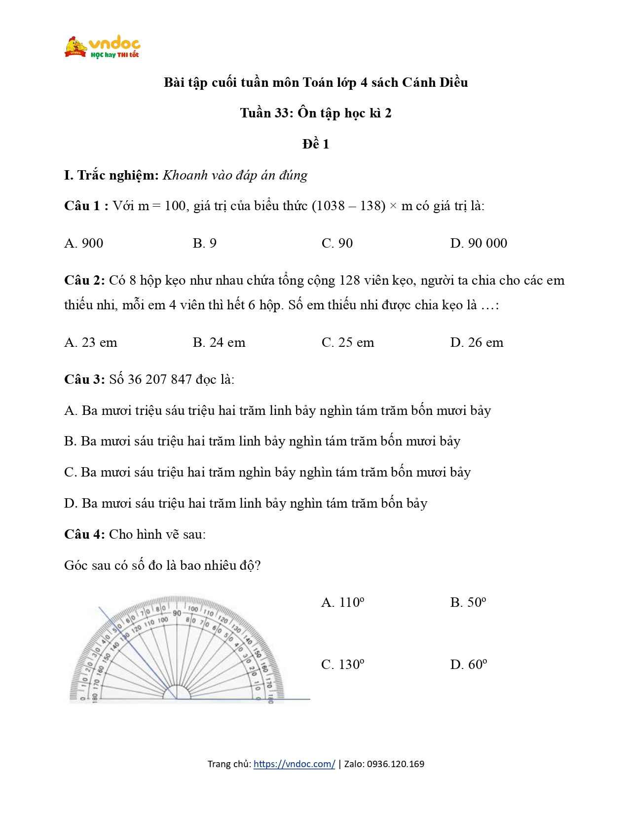 phieu bai tap cuoi tuan 33 nc toan 4 sach CD page 1*589522
