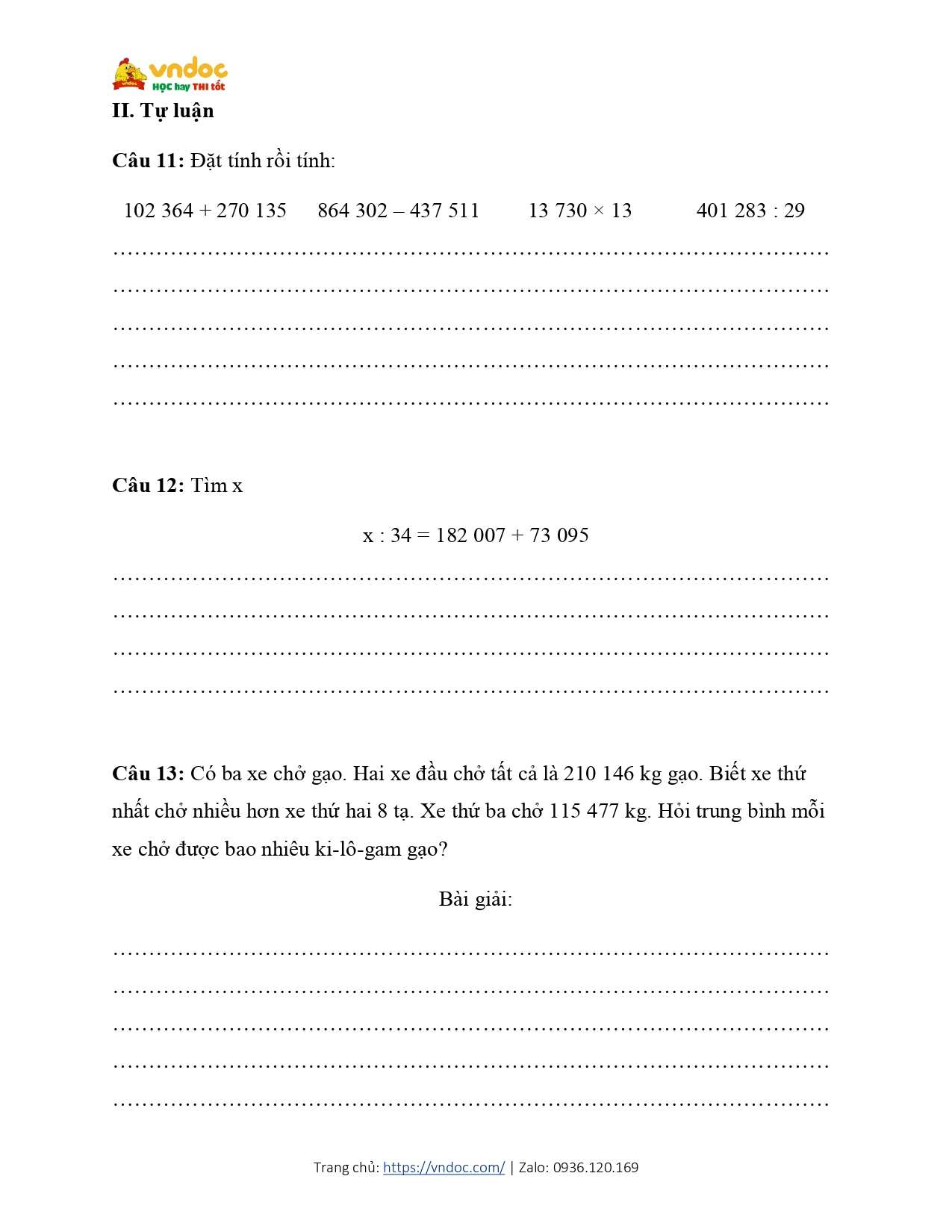 phieu bai tap cuoi tuan 33 toan 4 co ban ctst page 0002*589701