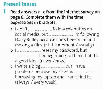 Tiếng Anh 9 Starter Unit Language Focus trang 7 Friends Plus