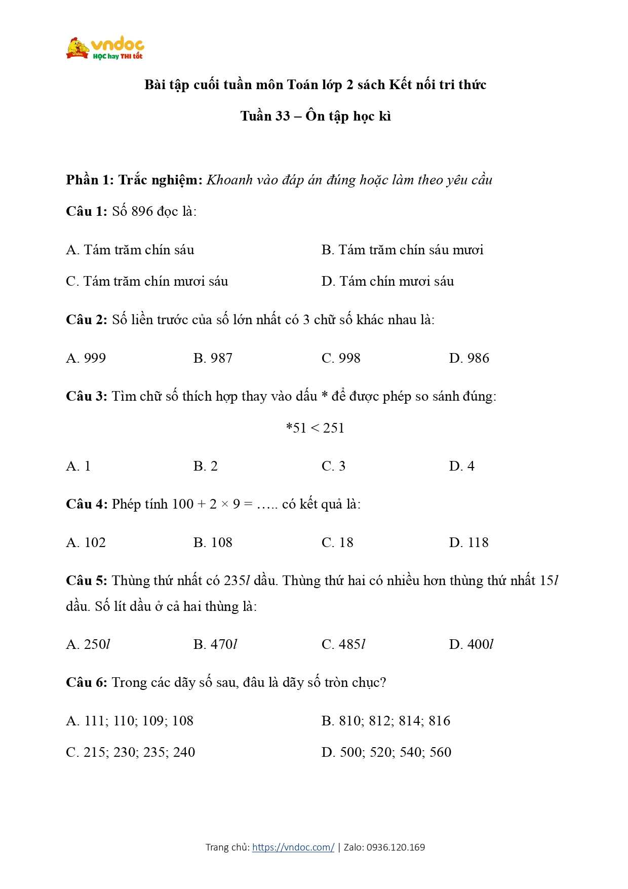phieu kiem tra tuan 33 toan lop 2 kntt page 0001*590463