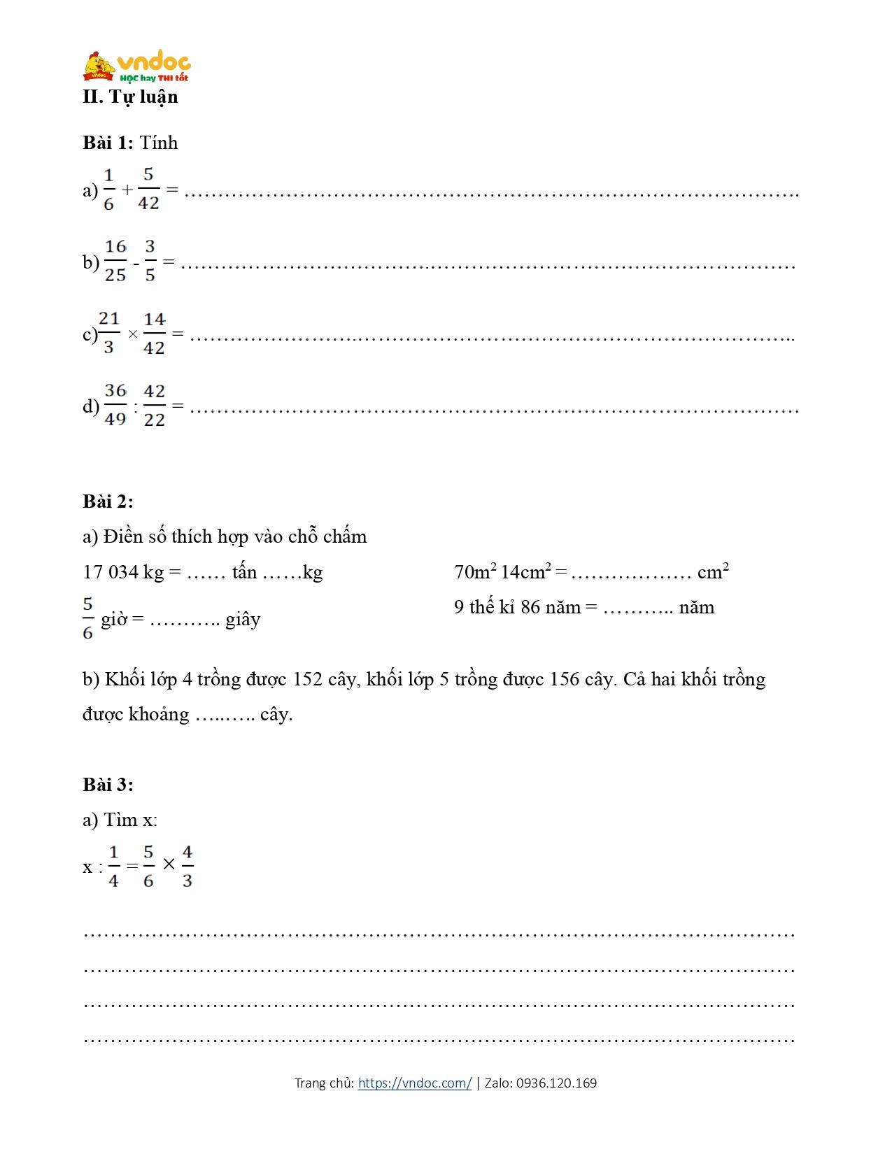 phieu bai tap cuoi tuan 34 nc toan 4 sach CD page 2*590992