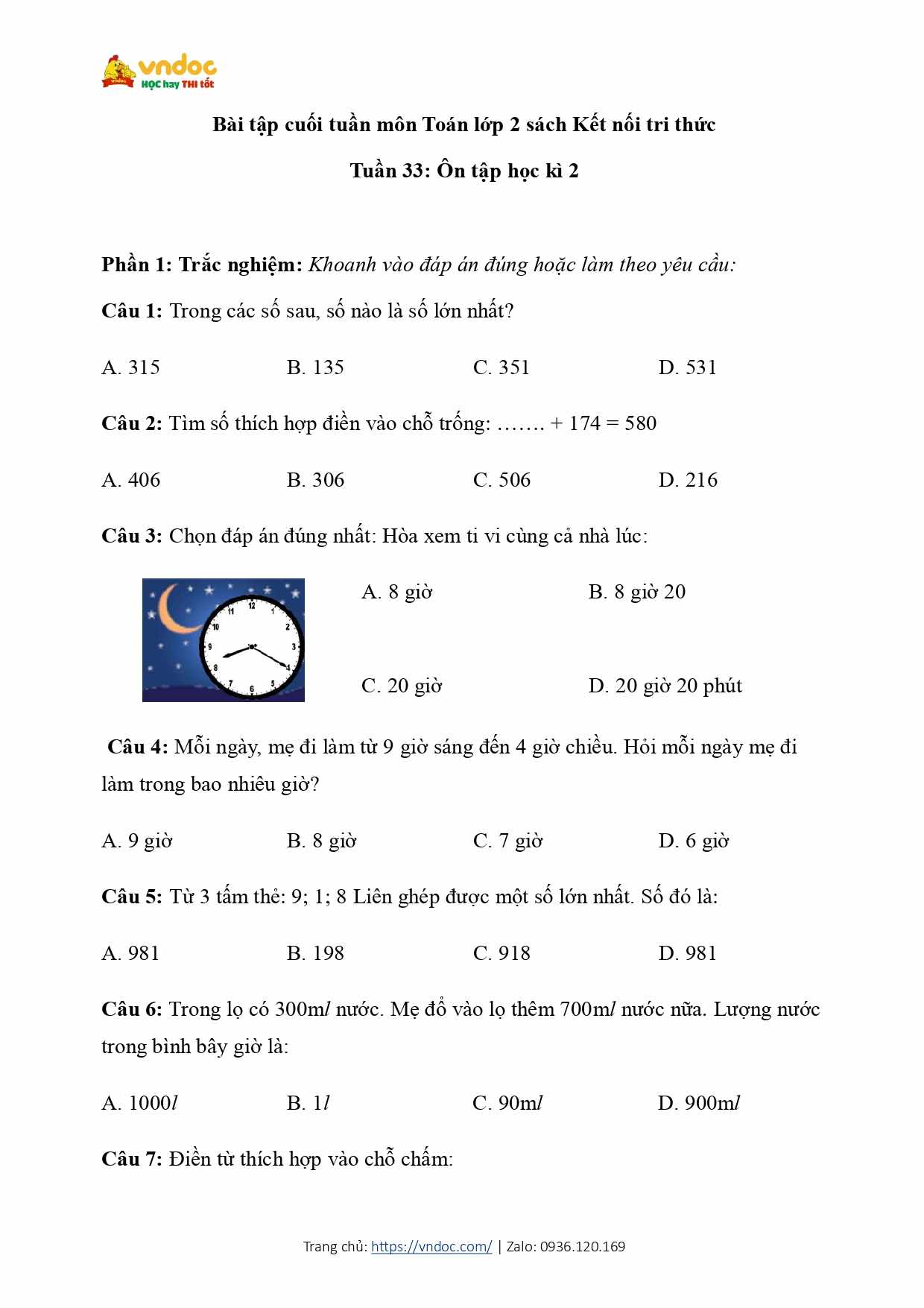 de kiem tra cuoi tuan toan lop 2 tuan 33 co ban kntt page 0001*592233