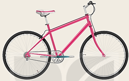 Em hãy xác định các đòn bẩy trên xe đạp