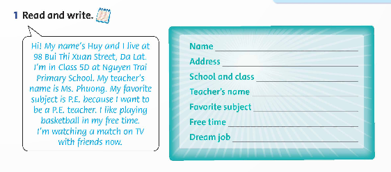 Family and Friends 5 Starter Lesson 4