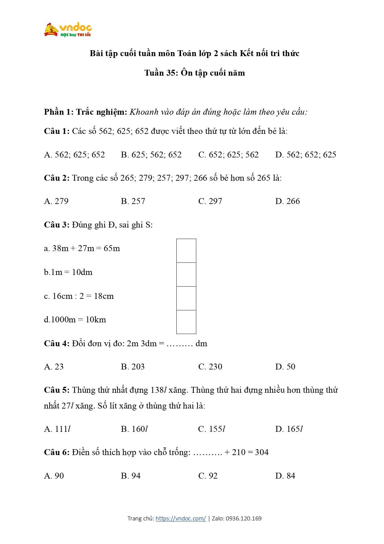 de kiem tra cuoi tuan toan lop 2 tuan 35 co ban kntt page 0001*593192