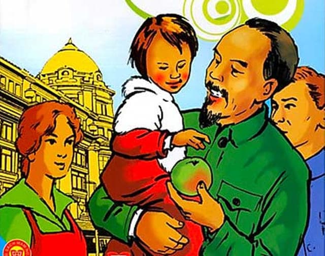 Một số mẫu tranh vẽ Bác Hồ và thiếu nhi đẹp