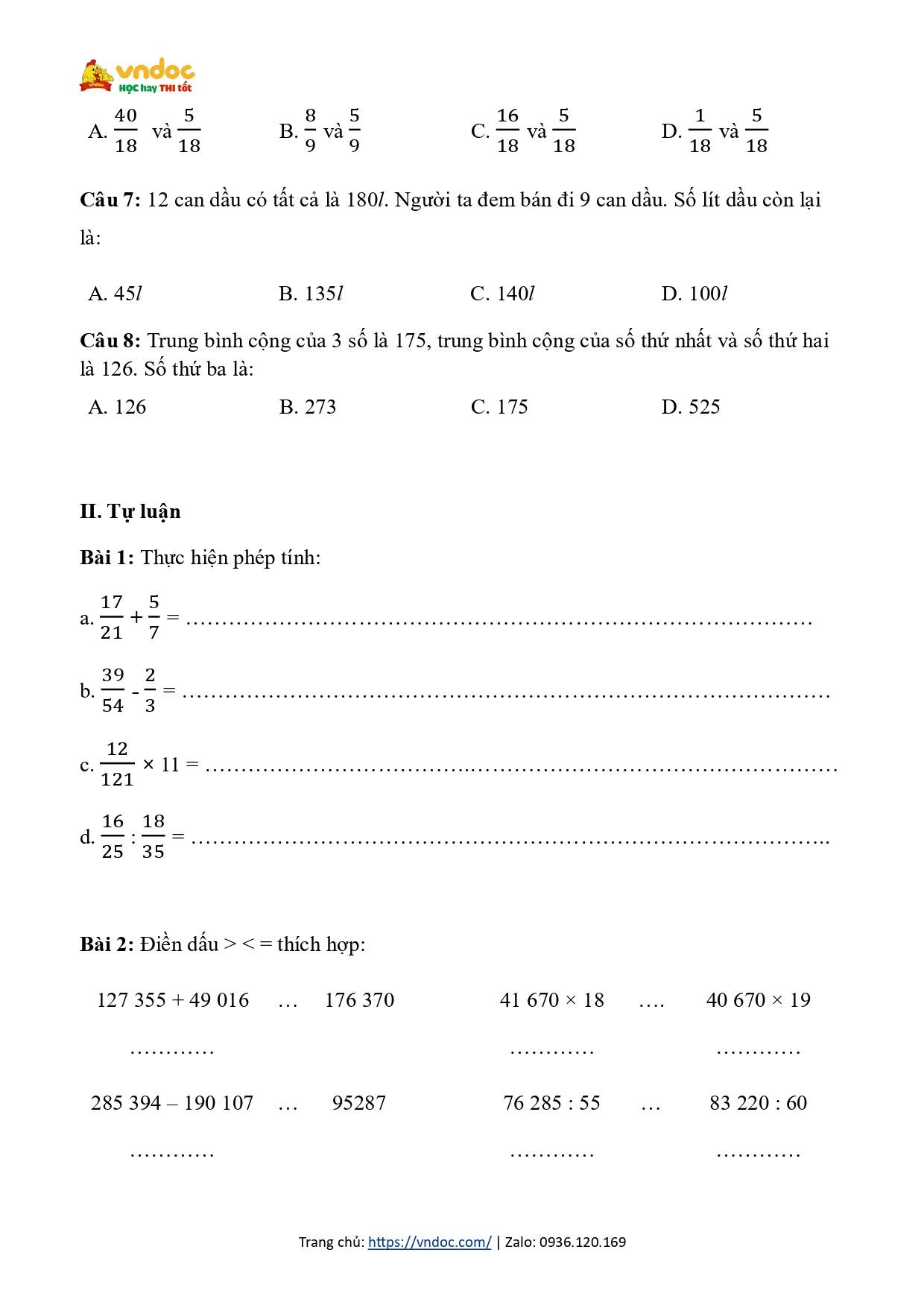 phieu bai tap he Toan lop 4 ctst de 2 page 0002*594554