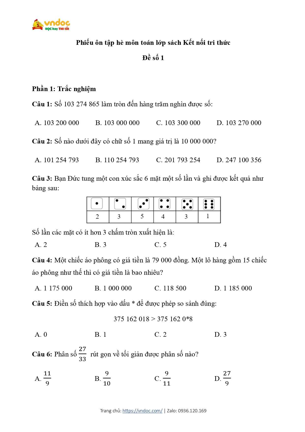 phieu on tap he toan lop 4 KNTT de 1 page 0001*596092