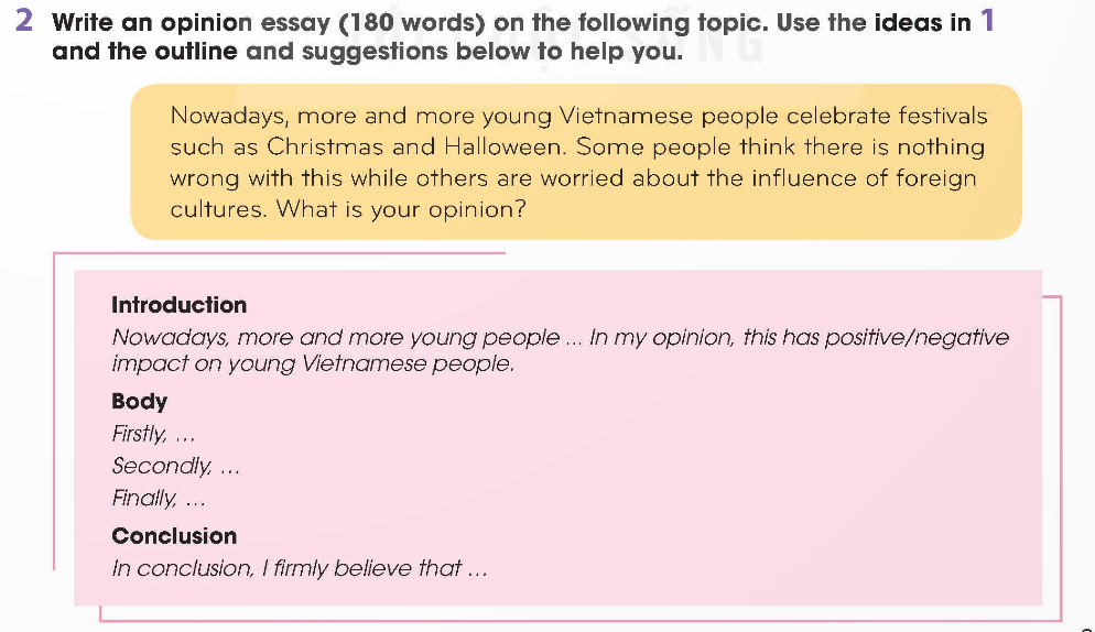 Tiếng Anh 12 Global Success Unit 2 Writing