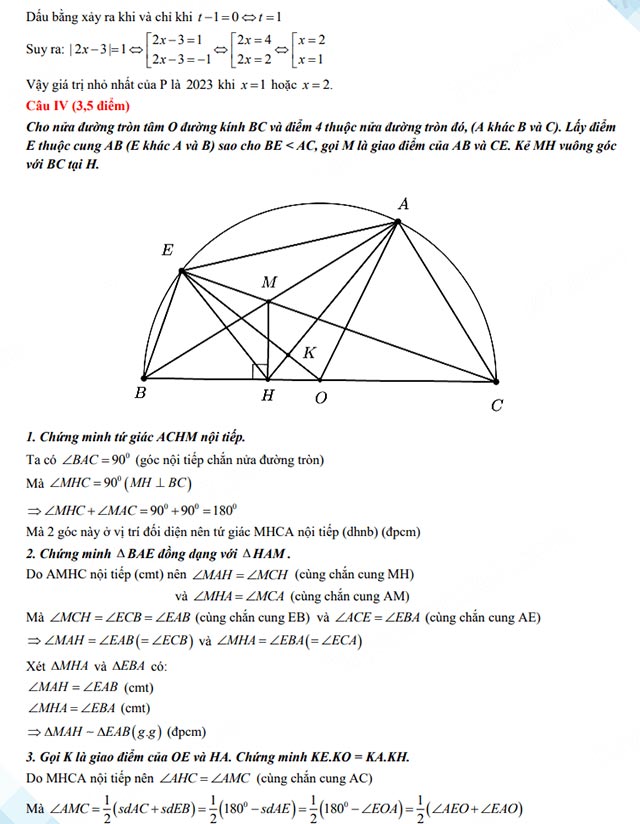 Đáp án đề thi vào 10 môn Toán Quảng Bình