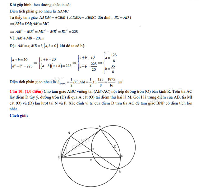 Đáp án đề thi vào lớp 10 môn Toán Tây Ninh năm 2024