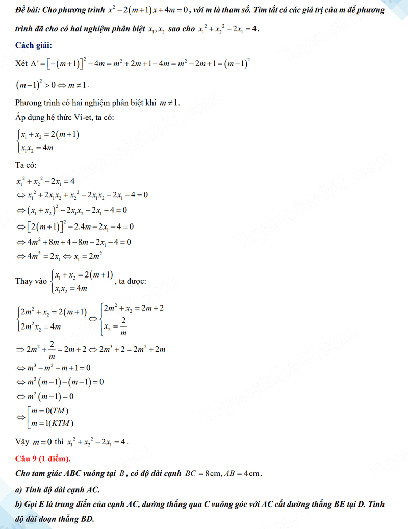 Đáp án đề thi tuyển sinh lớp 10 môn Toán Lào Cai 2024 2025