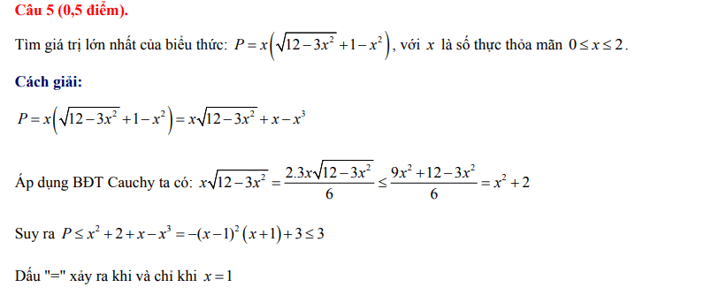 Đáp án đề thi Toán lớp 10 Bà Rịa - Vũng Tàu 2024