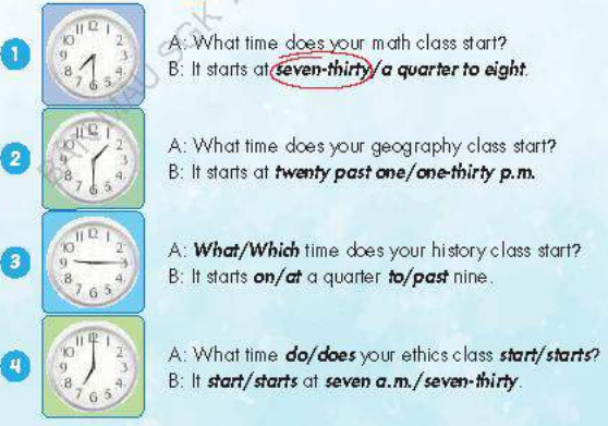 Tiếng Anh lớp 5 unit 1 Time i-Learn Smart Start