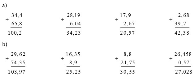 Cộng các số thập phân