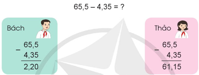 Trừ các số thập phân