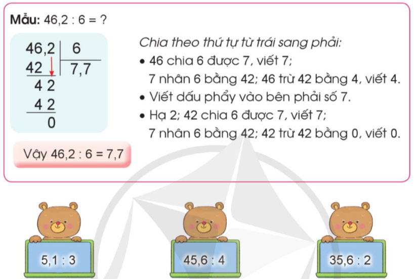 Chia một số thập phân cho một số tự nhiên