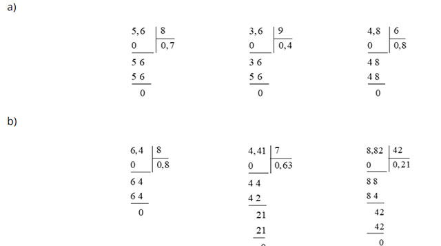Chia một số thập phân cho một số tự nhiên