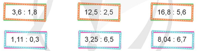 Chia một số thập phân cho một số thập phân