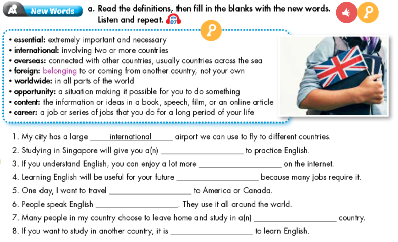 Tiếng Anh 9 Smart World Unit 1 Lesson 2