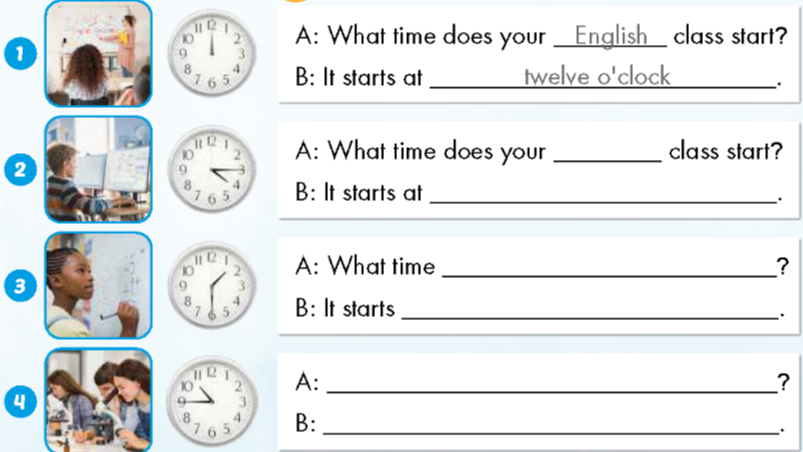 Sách bài tập Tiếng Anh lớp 5 Unit 1 Time i-Learn Smart Start
