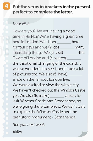 Tiếng Anh 9 Global Success Unit 5 Looking back