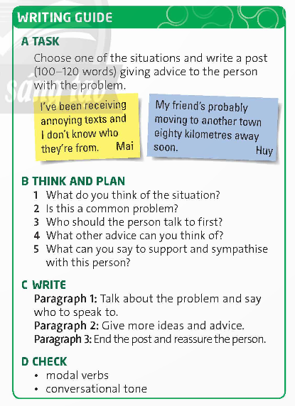 Tiếng Anh 9 Unit 4 Writing Friends Plus