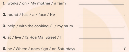 Sách bài tập tiếng Anh lớp 4 Self-check 3