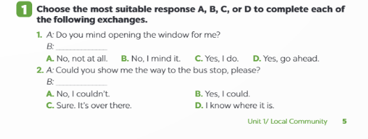 Sách bài tập Tiếng Anh 9 Global Success Unit 1 Speaking