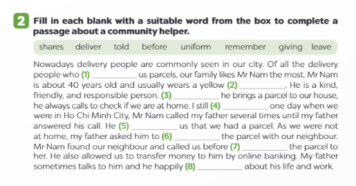 Sách bài tập Tiếng Anh 9 Global Success Unit 1 Reading