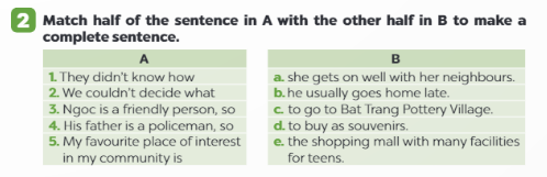 Sách bài tập Tiếng Anh 9 Global Success Unit 1 Writing