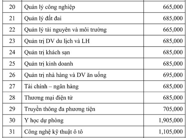 Học phí Đại học Nam Cần Thơ 2024 - 2025