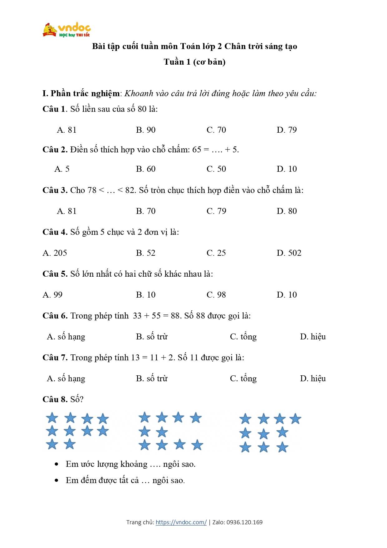 bai tap cuoi tuan lop 2 ctst tuan 1 co ban page 1*613593