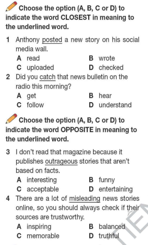 Tiếng Anh 12 Bright Unit 3 Vocabulary Expansion