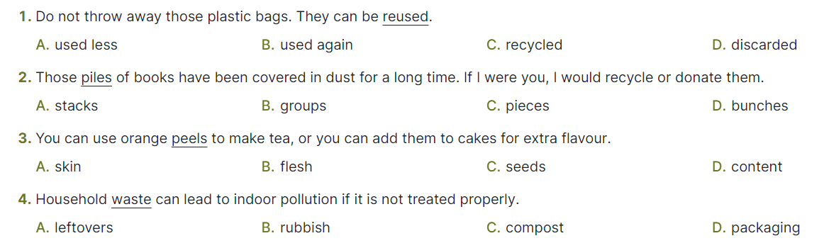 Sách bài tập Tiếng Anh 12 Global Success Unit 3 Vocabulary