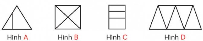 Hình nào sau đây được chia thành các phần bằng nhau?