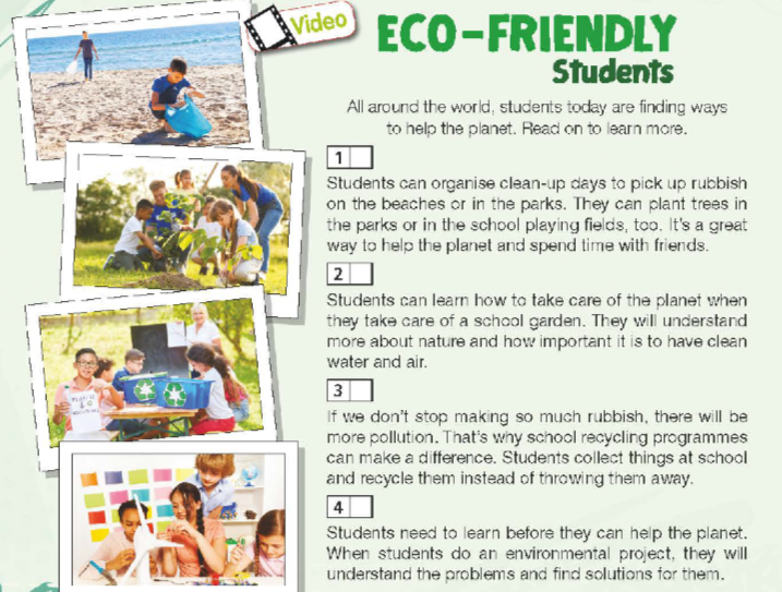 Tiếng Anh 8 Right On Going Green 3