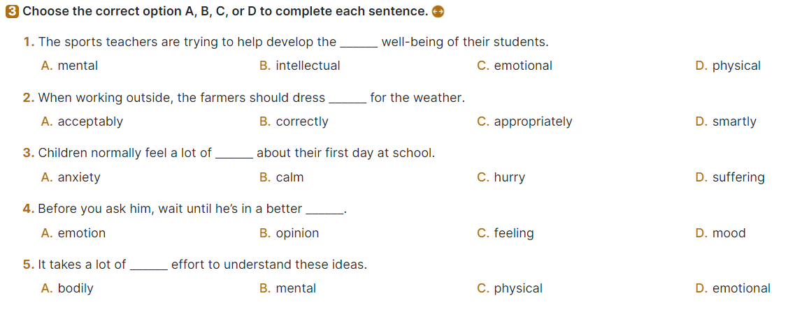 Sách bài tập Tiếng Anh 9 Global Success Unit 3 Vocabulary and Grammar