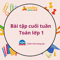 Bài tập cuối tuần Toán lớp 1 sách Chân trời sáng tạo Tuần 16