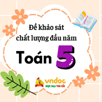 Đề thi khảo sát chất lượng đầu năm môn Toán lớp 5 