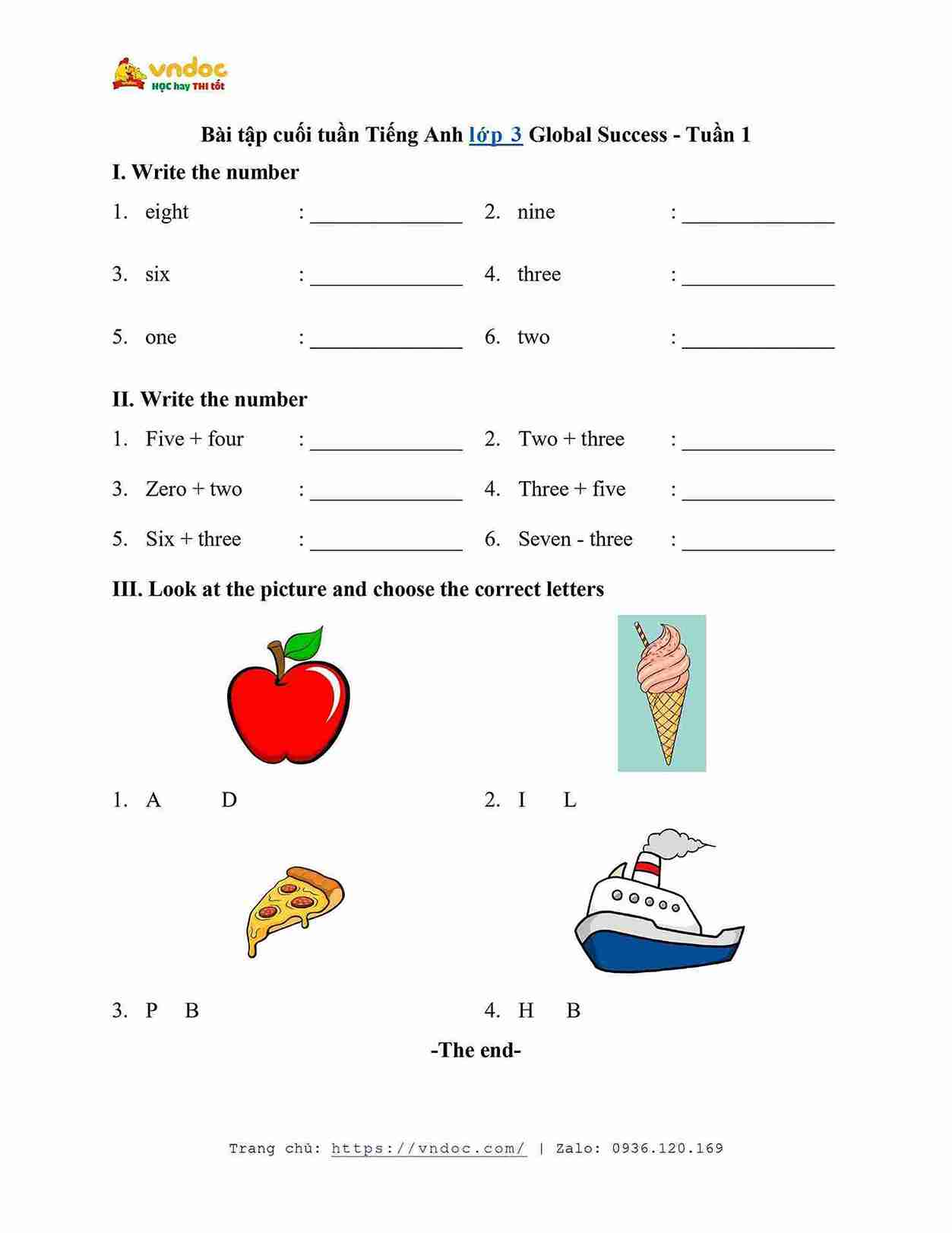 bai tap cuoi tuan tieng anh lop 3 global success tuan 1 1*616893