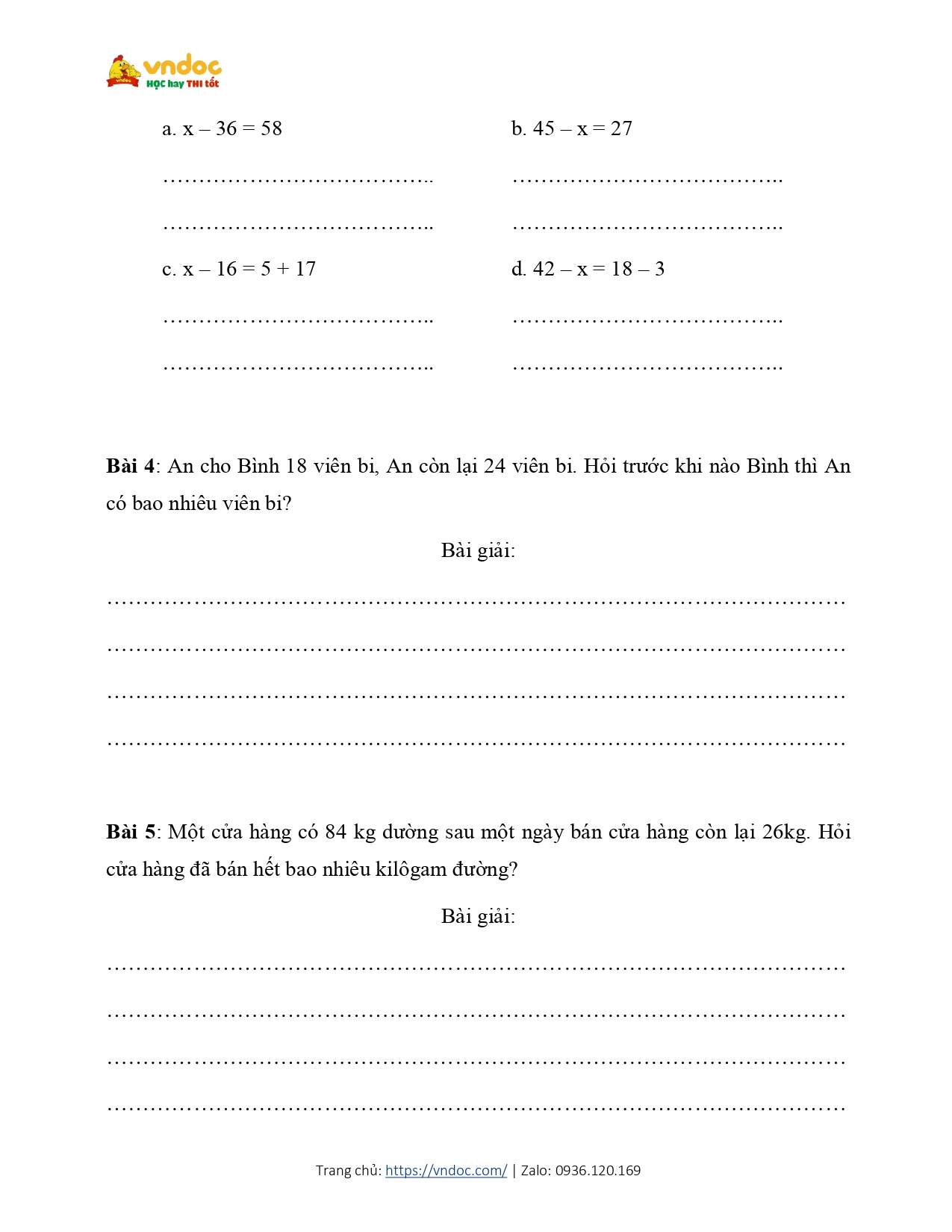 toan hay va kho lop 2 mot so bai tap ve so tru so bi tru phan 1 page 2*617088