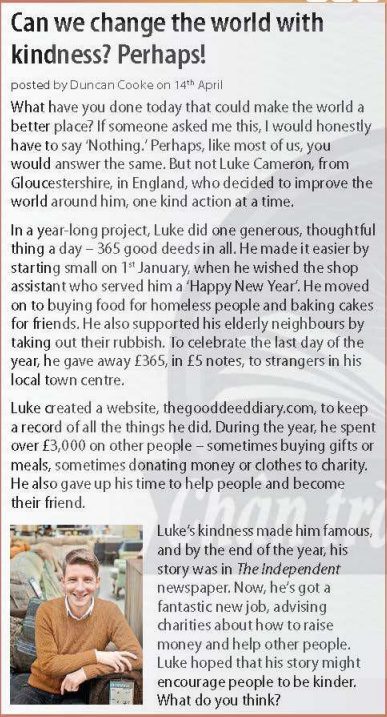 Workbook tiếng Anh 8 unit 7 Reading trang 48 Friends plus