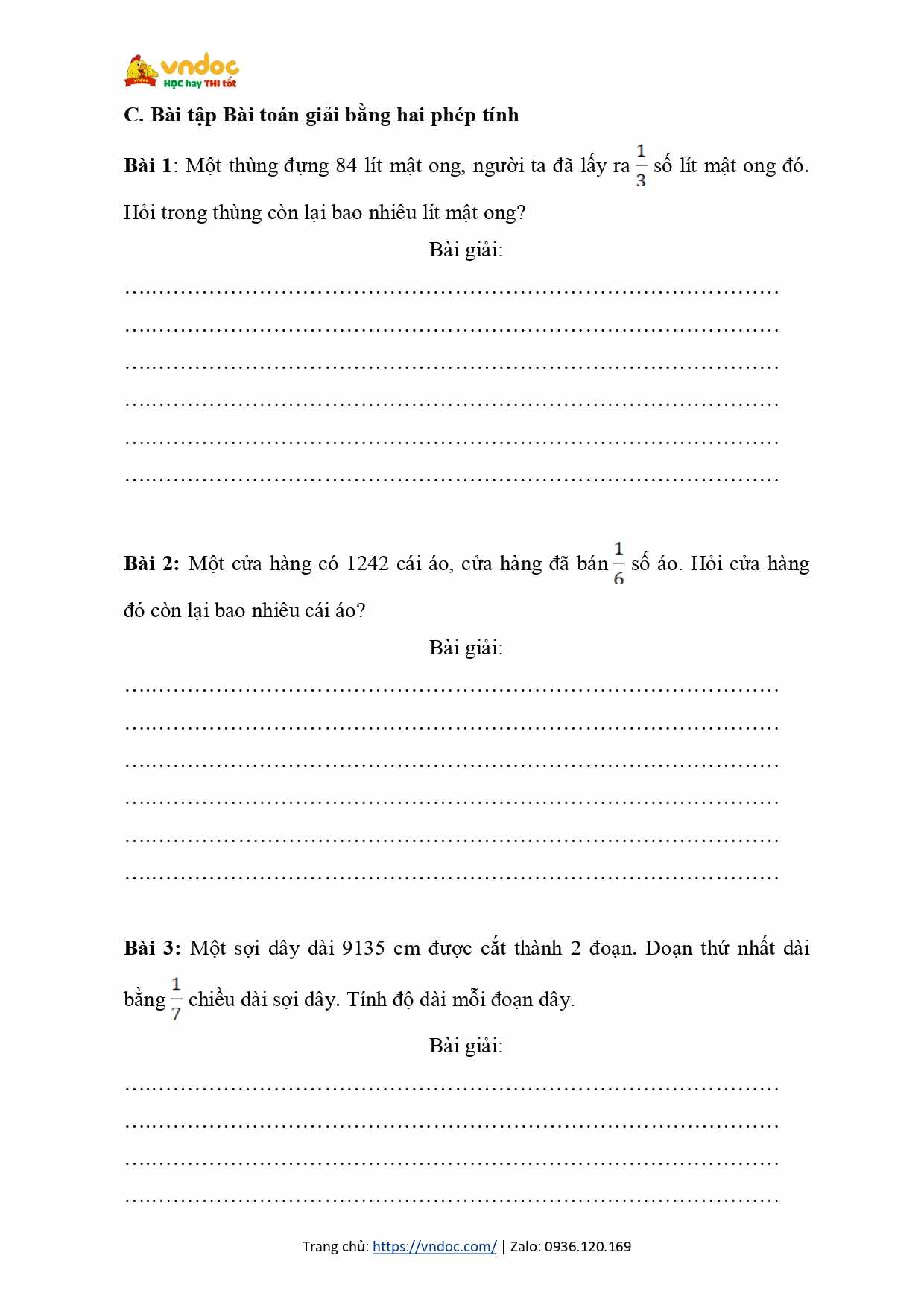 bai tap toan lop 3 bai toan giai bang hai phep tinh page 2*617698