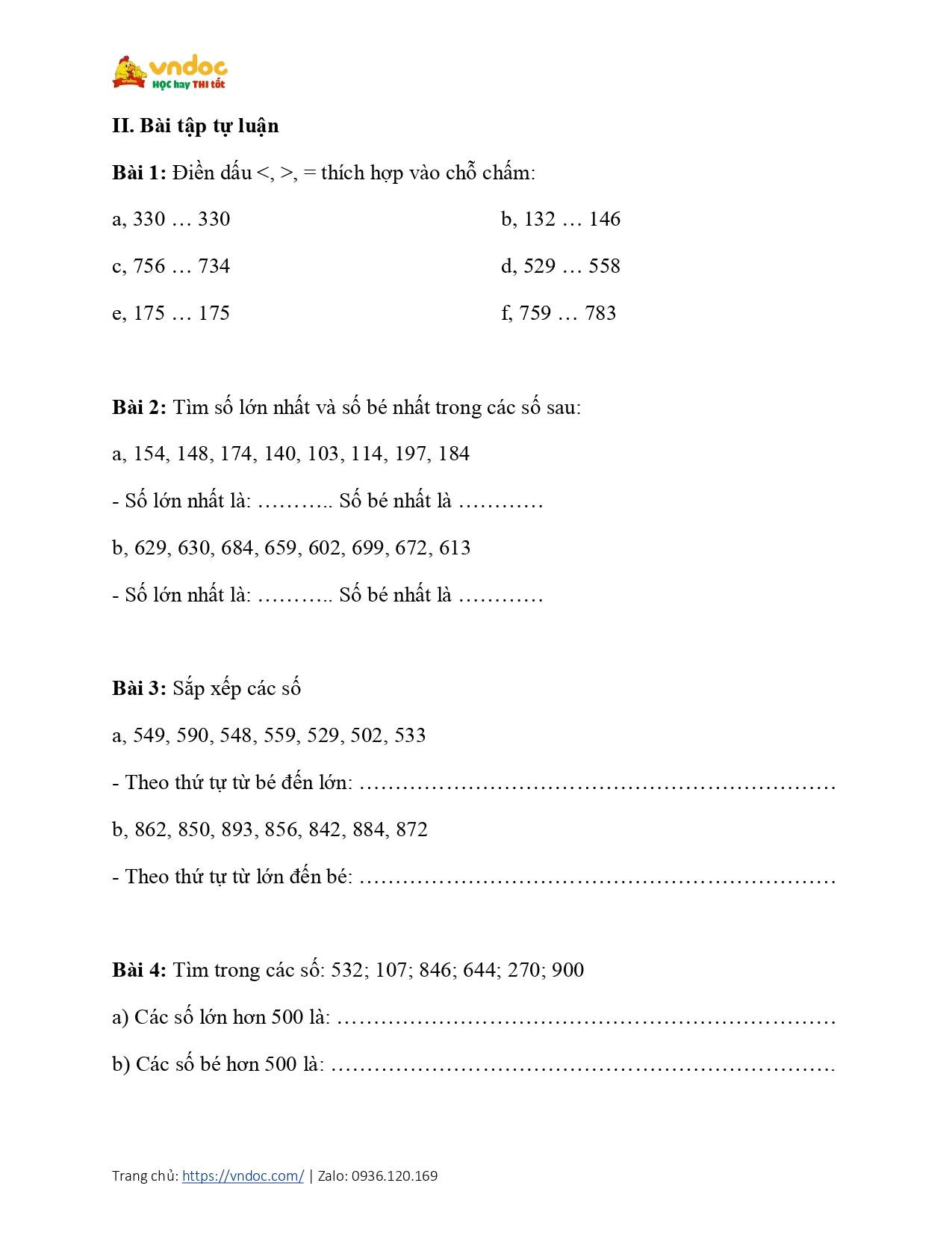 bai tap so sanh cac so co ba chu so lop 2 page 2*618163