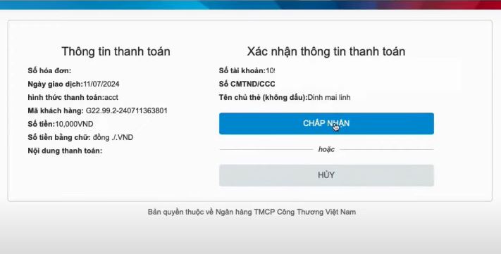 Các bước thanh toán lệ phí đăng ký xét tuyển đại học